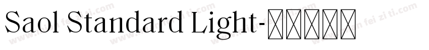 Saol Standard Light字体转换
